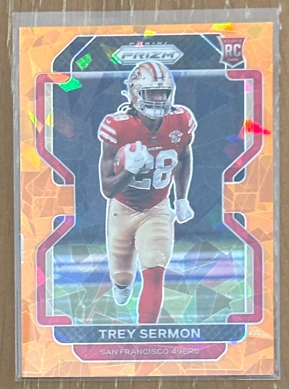 2021 Panini Prizm Trey Sermon #354 Orange Ice Rookie RC Card San Francisco 49ers