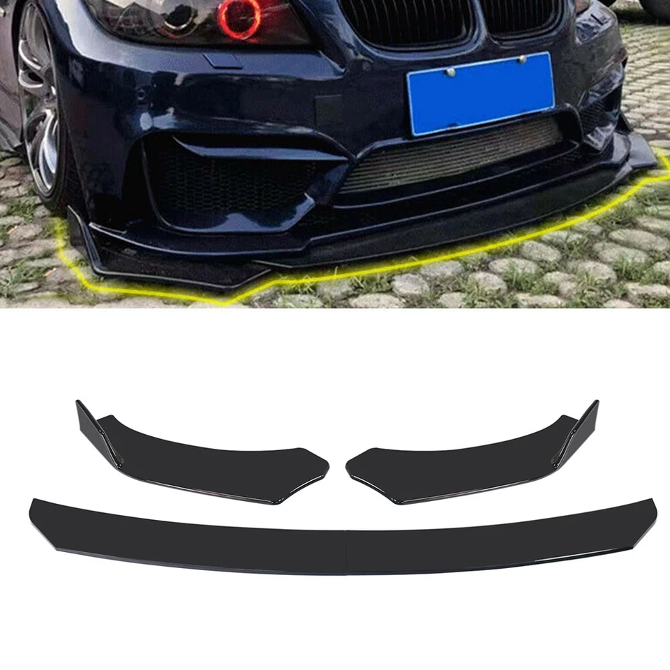 Painted Gloss Black Front Bumper Lip Spoiler Splitter For 2014-2017 Infiniti Q50 - Image 2 of 4