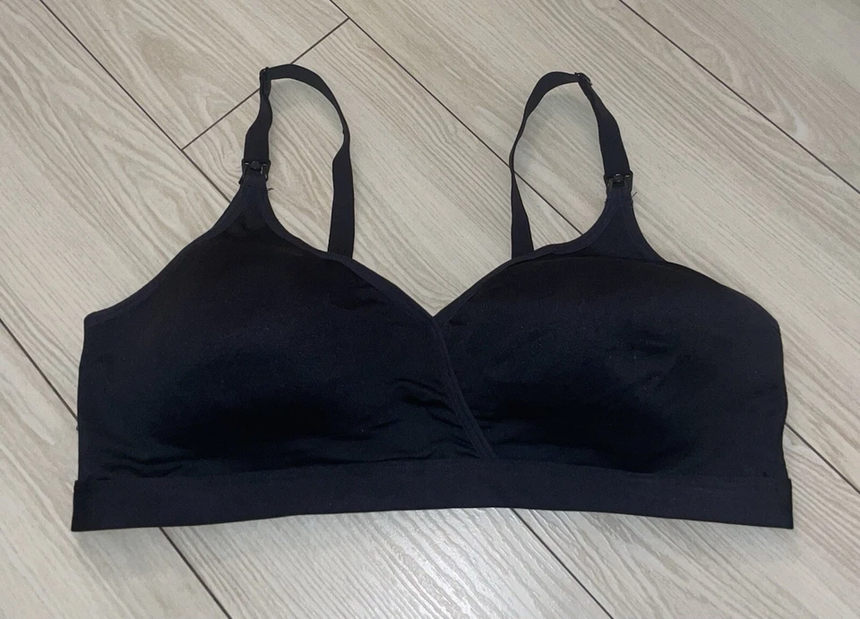 Playtex 4958 Maternity Nursing Foam Comfort Bra Wireless Unpadded L Large Black - Image 2 of 4