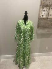 Vintage 60s Kaftan Dress Muumuu Lounge Wear Maxi Size M
