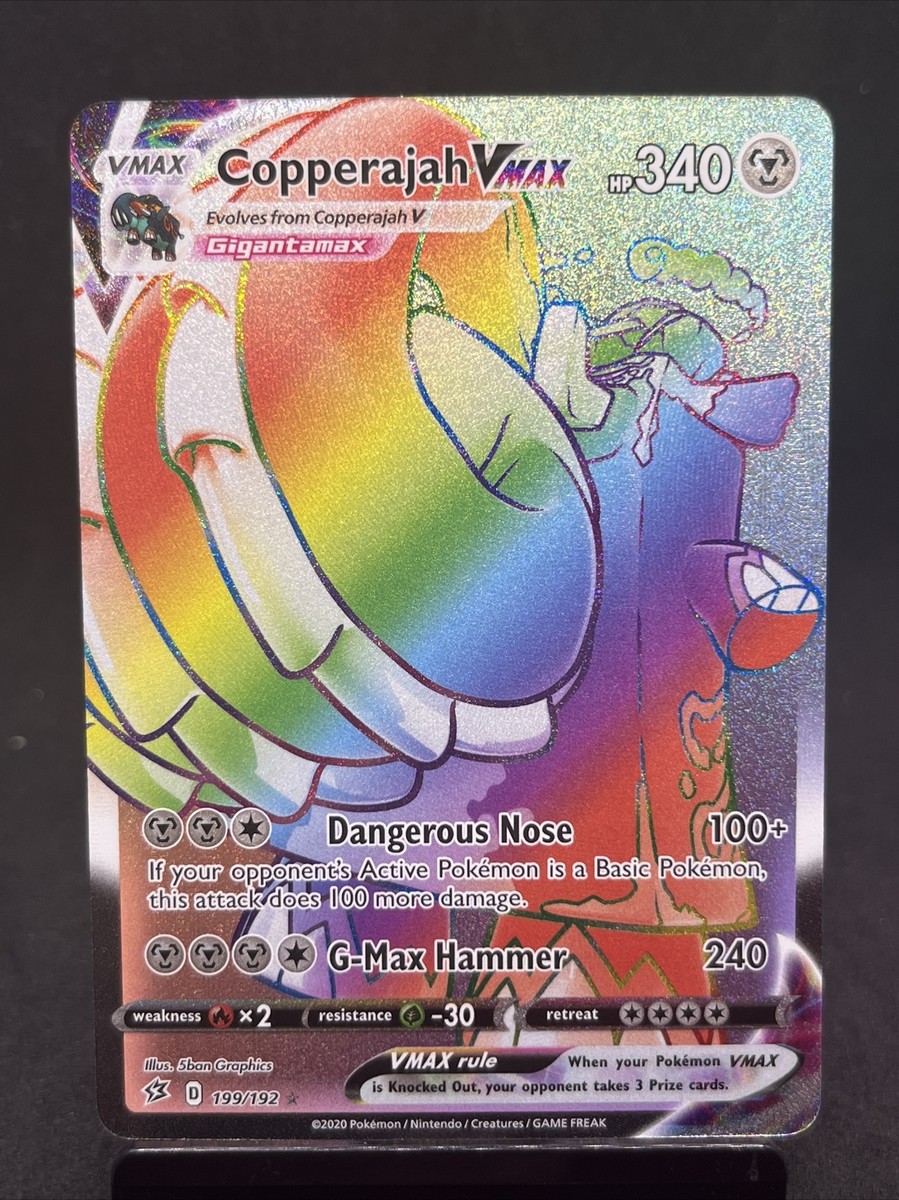 Copperajah VMAX 199/192 Rebel Clash NM Full Art Secret Rainbow