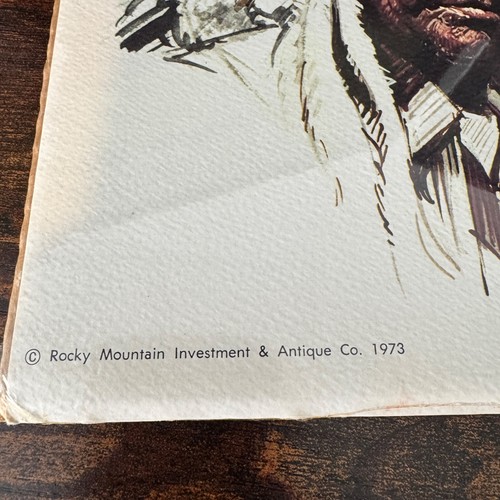 Harley Brown—Native American Peigan Chief Bill Plume Portrait Signed Print RARE! - Picture 7 of 10