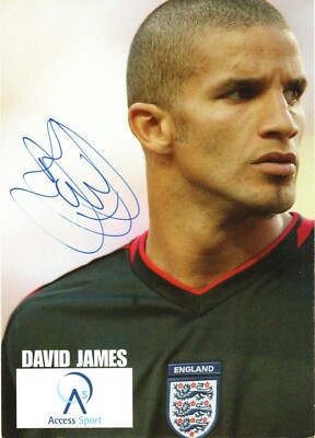 DAVID JAMES - original signed autograph card signed England