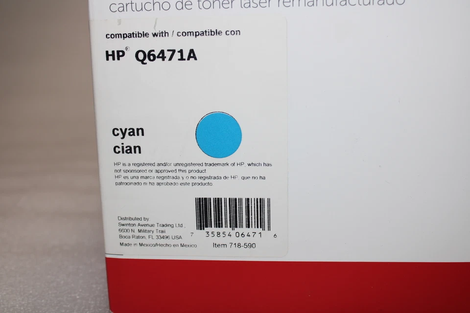Juego de 4 tónicos de color Office Depot 501A negro, magenta, cian, amarillo Q6470A-Q6473A Foto 3 de 4