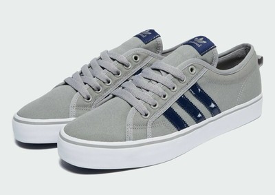 adidas grey canvas trainers