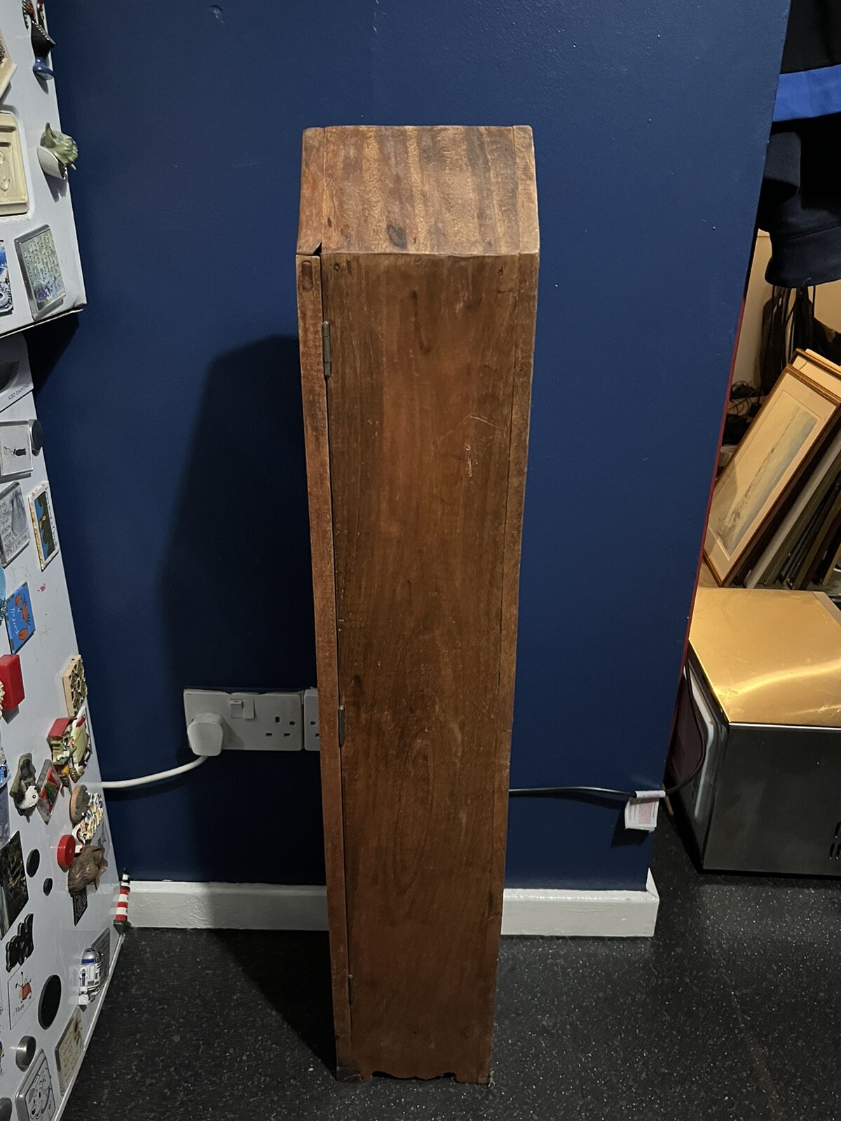 Large Vintage Wooden CD Rack Decades Old Solid 100cm By 16cm Approx