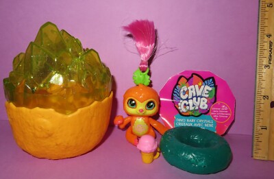Cave Club Dinosaur Baby Crystal Egg Sparkle Dino Wave 3 Sloth Orange Mattel