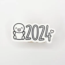 TCMC The coffeemonsterzco- 2024 White Emoti Vinyl Sticker