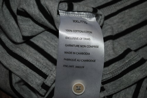 Weatherproof Original Vintage Henley Short Sleeve Striped Shirt XXL - Foto 6 di 6