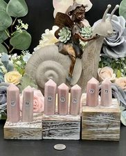 Natural Pink Opal points from Peru. Pretty in pink L@@K Free ship & gift