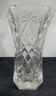 Vintage Anchor Hocking 9-3/4” Early American Prescut Glass Star of David Vase
