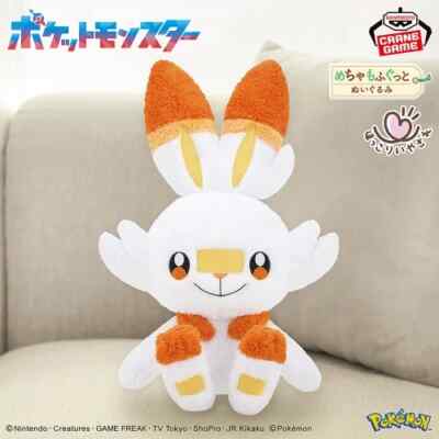 Pokémon Mega Fluffy Relaxing Plush Scorbunny Japan New | eBay