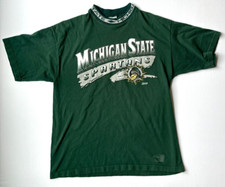 Vintage Michigan State Spartans Rare Capitol Graphics Men's Sz XL T Shirt Green