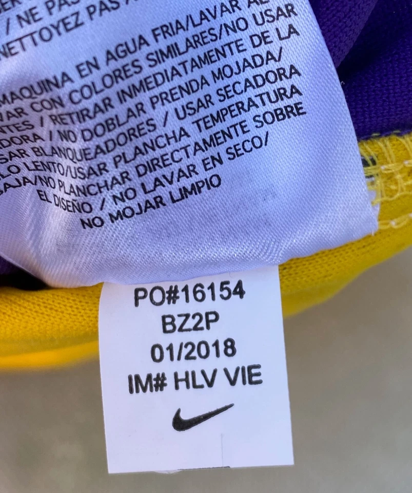 Nike NBA Los Angeles Lakers Lonzo Ball #2 Jersey Size Youth M (10-12). - Image 4 of 4