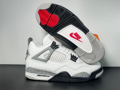 #ad Jordan 4 quot;White Cementquot; Men#x27;s Retro Basketball Shoes Mid Top $76.95