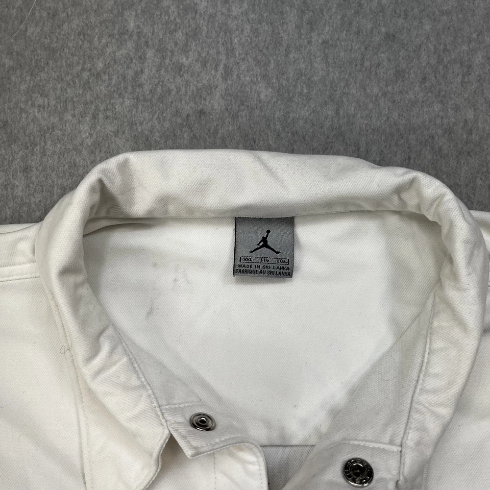 Nike Air Jordan Wings Flight Camisa Blanca Abotonada Retro 1 Rara Para Hombres XXL Foto 4 de 4