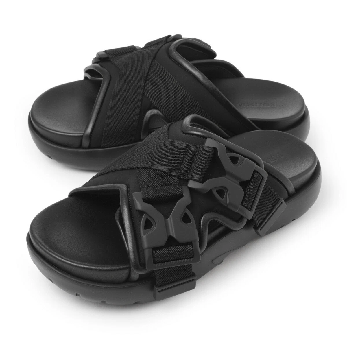 Bottega Veneta — Bottega Veneta SNAP SLIDE SANDAL, Black 754358 v3c41 1000  37 size only