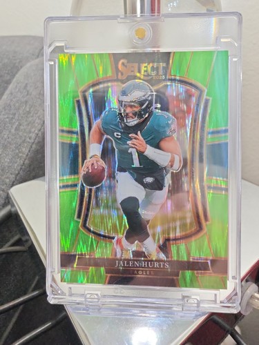 2025 Panini Select - Premier Level Jalen Hurts #190 Neon Green Shock Prizm /699