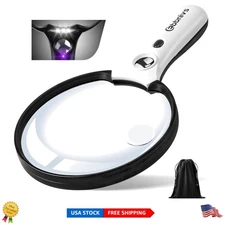 Lightweight Magnifying Glass with 3 LED Lights - Ideal for Low Vision Needs