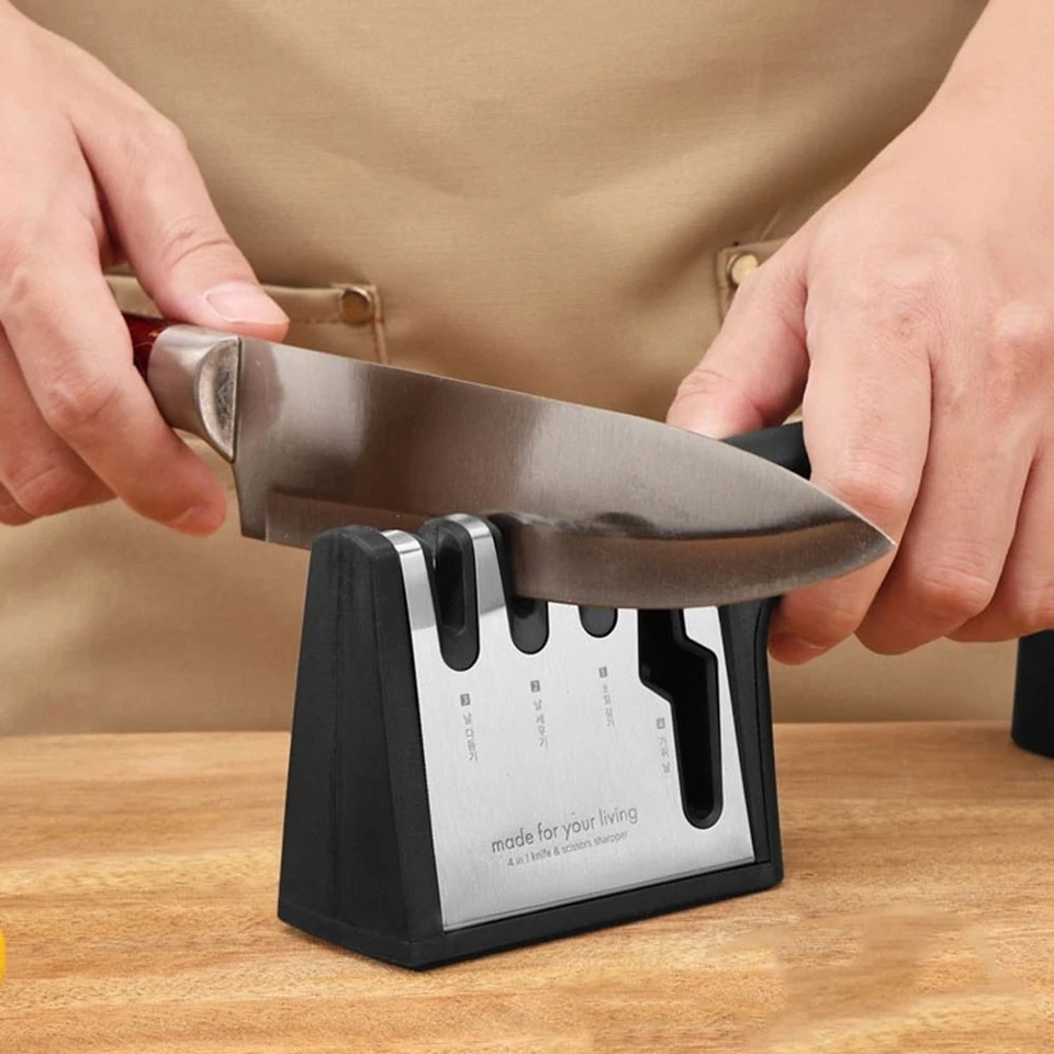 4 Stages Sharpening Stone Quick Sharpening Cutter Whetstone for Home - Image 4 of 4