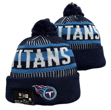 Tennessee Titans NEW ERA KNIT CUFF POM BEANIE HAT NWT NFL On Field Winte US SHIP