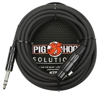 Pig Hog PX-TMXF20 1/4" TRS to XLR Adaptor Cable, 20 Feet 20'