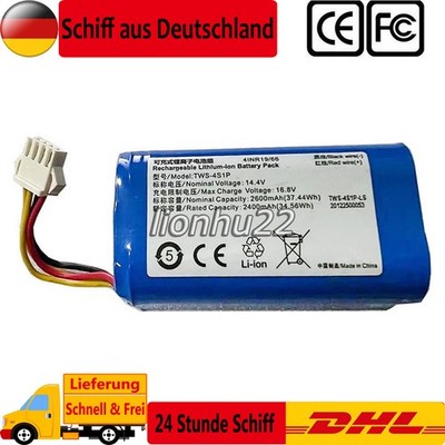 TWS-4S1P 4Wires Akku Für EZIclean Aqua Ultimate B07ZTRJS1H Haier HB-QT35BSC M320