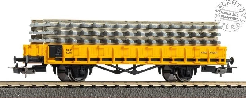 Piko 27734 - H0 1:87 - carro a sponde basse RLF Italia con carico di binari