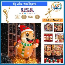 4FT Christmas Inflatable Gingerbread Man Outdoor Decor with LED Lights