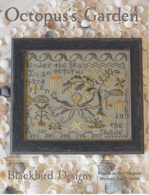 Krake Garten Kreuzstich Muster Primitive Sampler