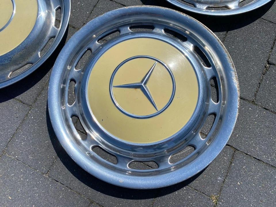 Mercedes W108 W114 W115 W116 W123 R107 Rad Kappe Kappen 14 Zoll Ahorn Gelb 606 - Bild 2 von 4