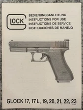 RARE Original EUROPEAN Glock Owners Instruction Manual 9mm  7/92 - July 1992