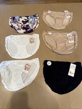 6 Pair Jockey 257407 Womens No Panty Line Promise Tactel Bikini Underwear Size 5