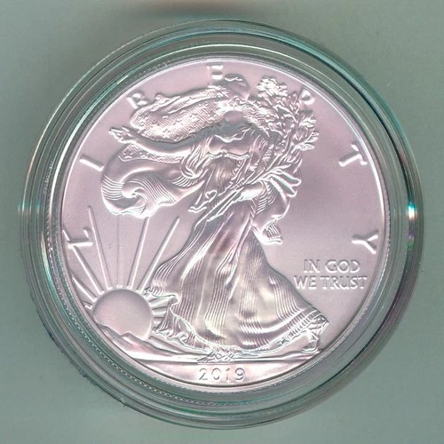 2019-W SILVER AMERICAN EAGLE - KM#273 - ORIGINAL BOX & COA - UNCIRCULATED