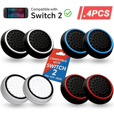 4Pcs Silicone Thumbstick Grip Caps PS5 PS4 Switch Xbox Steam Deck Controller