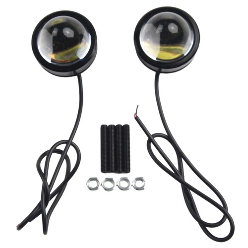Fog Light Daytime Light Waterproof White 1 Pair Anti-fog Bull Eye Dustproof - Picture 6 of 12