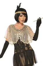Brand New 20's Sequin Shawl (Beige)