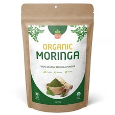 Organic Moringa Powder - Superfood, Non-GMO Herbal Detox Tea for Energy