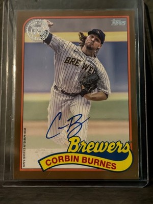 2024 Topps Series 1 - 1989 Topps Baseball Autographs Corbin Burnes #89BA-CB Gold