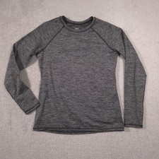 ClimateRight By Cuddl Duds Shirt Womens Medium Gray Long Sleeve Base Layer Top
