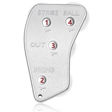 Lenwen 1 Pack 4 Wheel Baseball Umpire Clicker Indicator Gear Practical Silver