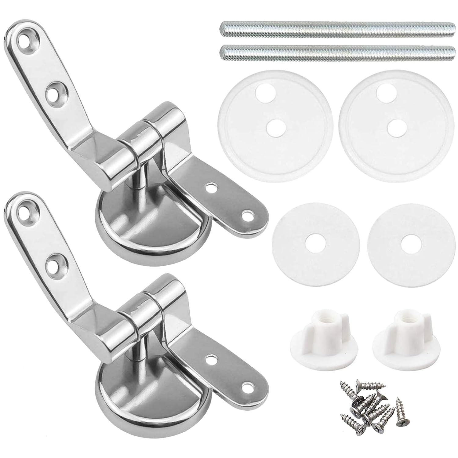Charnière abattant WC en inox inoxydable avec kit de fixation universel réglable pour toilette