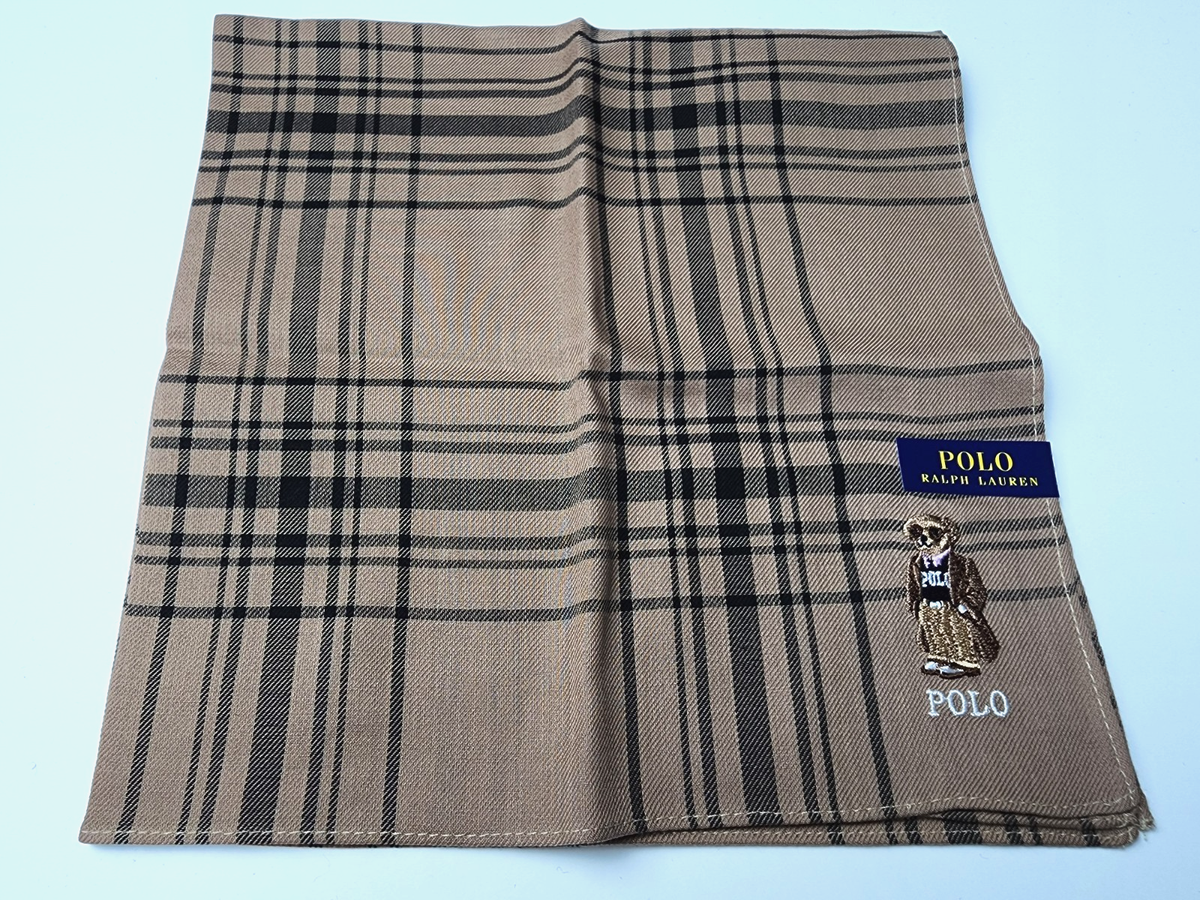 全てPOLO Ralph Lauren 、Burberry 大量 Polo Ralph Lauren Bear Embroidered scarf Handkerchief Striped