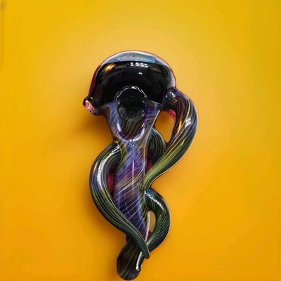 Glass Heady Unique Artist *Lurch* Signed Alienware Glass Pipe Sculpture