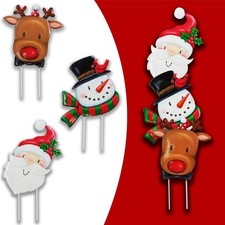 3 Pack Metal Christmas Yard Signs Decor for Multiple Stacked, Christmas Yard ...