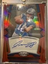 2025 Panini Certified Isaac TeSlaa Lions Autograph Mirror Red /99 Football Card
