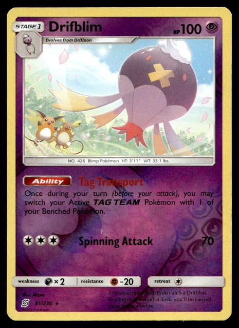 Drifblim [Reverse Holo] #81 (Unified Minds (2019))