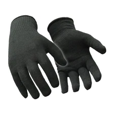 RefrigiWear Warm Stretch Fit Merino Wool Glove Liners Black (Pack of 12 Pairs)