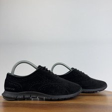 Womens Cole Haan Zerogrand Velvet Black Comfort Casual Wingtip Shoes Size 7 B