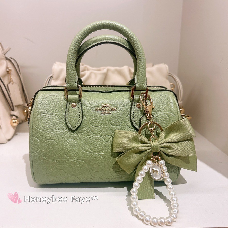 NWT Coach Mini Rowan Crossbody Bag In Signature Leather CEW07 Gold